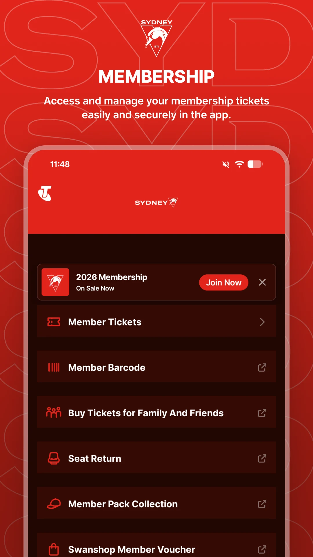 Sydney Swans Official App screenshot